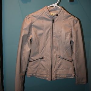 Tan leather jacket